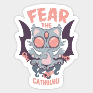 Fear the Cathulhu Sticker